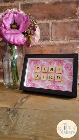 "Dirt Bird" Dublin Slang Scrabble Frame