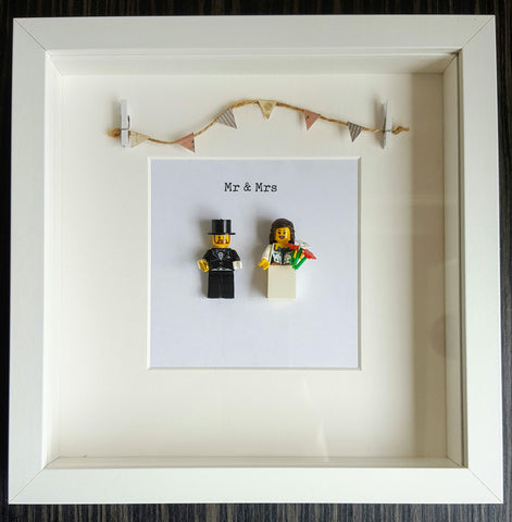 Bride & Groom Mr & Mrs Custom Lego Picture