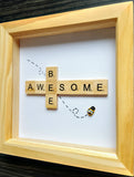 Bee Awesome Scrabble Art Tile  Frame 3