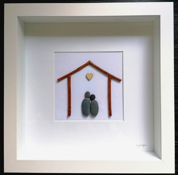Couple Home Pebble Art Standard