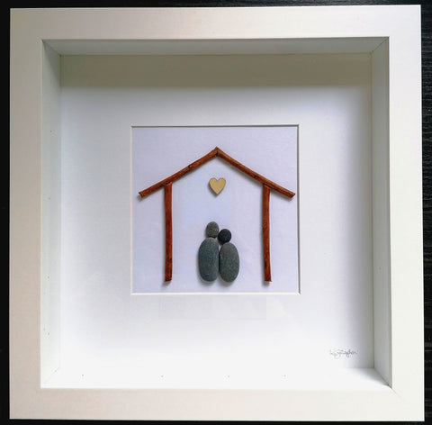 Couple Home Pebble Art Standard