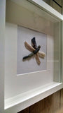 Pebble Art - Dragonfly. Beautiful natural Dragonfly made from shells and pebbles collected from Dublin beaches.