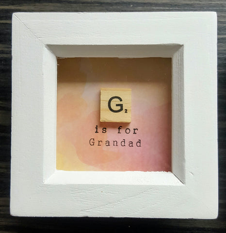 G is for Grandad - Scrabble Frame 1