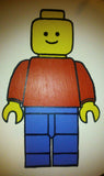 Lego Handpainted Stool. Painted in Annie Sloan Old White chalk paint lego man. hand painted.