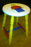 Lego Handpainted Stool. Painted in Annie Sloan Old White chalk paint. Hand painted.