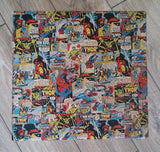 Marvel Stool. With a serious amount of sanding, a lick of paint and transferring a marvel collage onto it using the decoupage technique, it has been completely transformed and been given a new lease of life. Could also be used as a little side table 