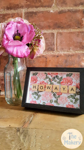 On the Tiles - Howaya Dublin Slang Scrabble Gift Frame