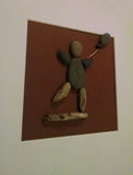 Pebble Art - Boy. Made using shells from Irish Beaches & driftwood collected along the way, these unique pictures have a beautiful natural feel & cast some amazing shadows in the right light.