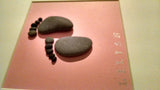 Pebble Art - Double Footprint. Fab footprint pebble art. Unique and personal gift. Made using smooth beach pebbles collected from Irish beaches. 