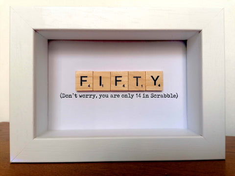 Scrabble Age Frame 50th Birthday 1