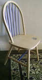 Shabby Chic Chair. Hand painted using Annie Sloan Cream paint and finished with clear wax for durability, would make a pretty addition to any home. Lovely decoupage detail with paint colours picked out and mixed from the image, with a light distressing for that vintage feel. Perfect for use as a unique and beautiful bedroom or occasional chair. 