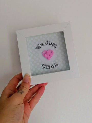 Lego Love Heart Frame - We Just Click Polka Dot